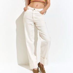 White High Rise Wide Jens